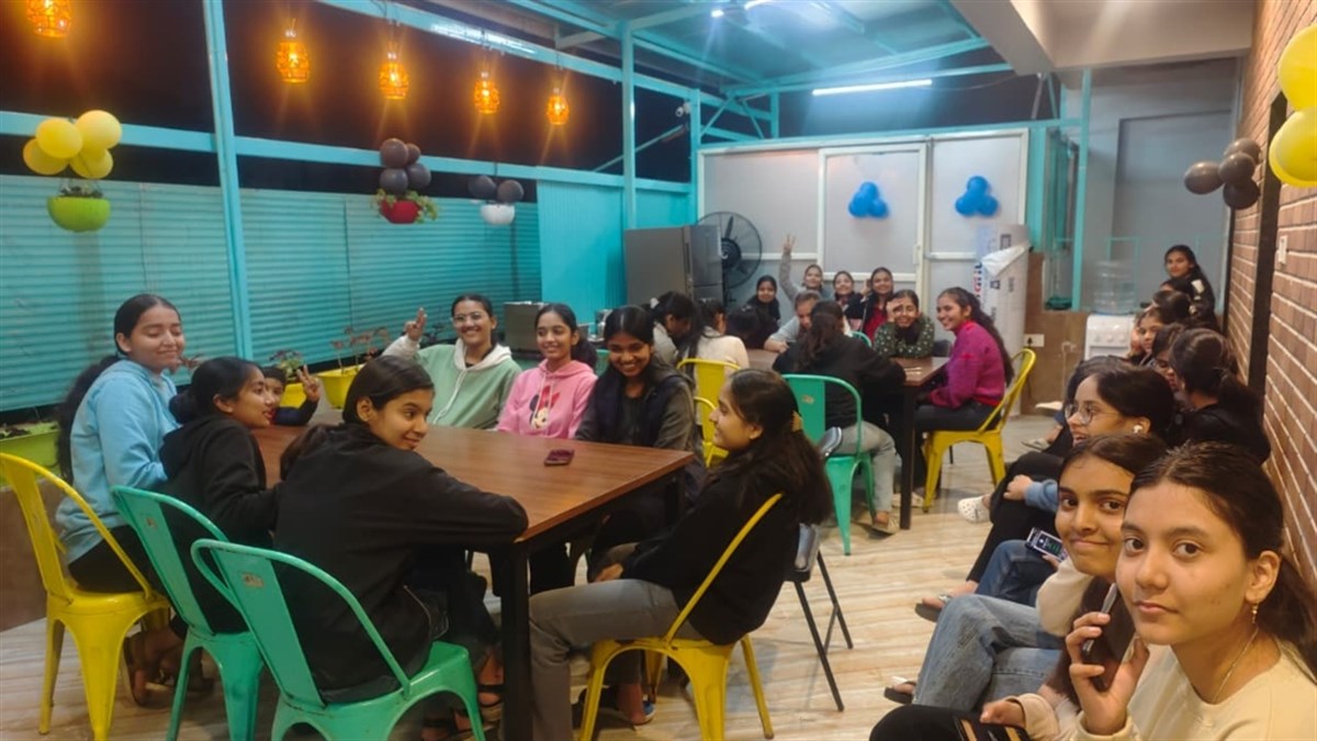 Little Angel Girls Hostel open space rooftop canteen and dining area